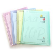 10매 클리어파일 10P 크리어화일 A4 투명 클리어 화일, 노랑