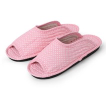 키키디 힐링 쿠션 실내화, 핑크도트