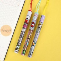 초등 목걸이볼펜 검정색 캐릭터 필기구 어몽어스 36개