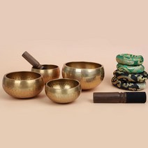 황동 싱잉볼 4size 힐링 명상종 티벳 좌종 씽잉볼 스틱쿠션세트, 금색좌종 8cm