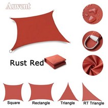 방수지붕천막3x6 행사용 텐트 방수 그늘 항해 정원 캐노피 태양 캠핑 전망대 야외 차양 간이 차고 풀 UV 블록 사각형 직사각형 삼각형, Rust Red+RT triangle 5x5x7.1m