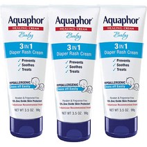 Aquaphor Baby Diaper Rash Cream 아쿠아퍼 기저귀 크림 3.5oz(99g) 3팩