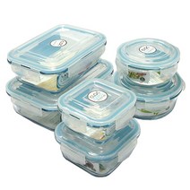 네오플램 내열유리 밀폐용기 사각 원형 찬통 반찬통 용량선택, 직사각 370ml, 1개