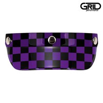 덱스톤 500TX 선바이져 체크 데칼 스티커 (16 체크 블랙 퍼플), 1개