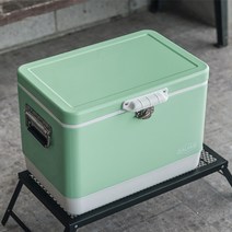 캠핑 스틸쿨러 감성 아이스박스 민트, 29L
