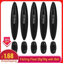 부력제 15pcs 20g30g eva 인라인 플로트 벨 낚시 부력 수레 무게 비드 메기 플로트 액세서리 낚시 찌찌 수레, 30g 5개