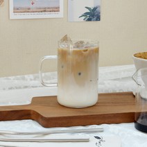 어뮤즈키친 내열유리 머그컵 500ml, 1개