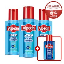 알페신 하이브리드 카페인 샴푸 건성 두피용 250ml x3, 단품없음