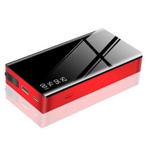 점프스타터 차량용 배터리 방전 카스타터 휴대용 자동차 화물차 점프 스타터 20000mAh PowerBank 12V 부스터 시작 장치 무선 충전기가있는 비상 충전기, 빨간색 NO 무선