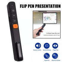 프레젠테이션 리모콘 무선 포인터 N35 RF 2.4GHz PPT 슬라이드 어드밴서 USB 원격 제어 파워포인트용 플립, 01 black