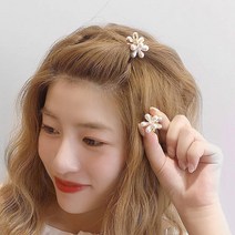 꽃 진주 미니 집게핀 머리핀 포인트핀 옆 헤어핀 단발 코사지핀