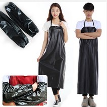 방수앞치마 방수토시 세트 주방 요리 쉐프 에이프런, 1세트, 블랙