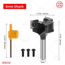 평잡이 비트 루터날 공업용 블레이드 헬리컬날 엣지 교체가능 나이프 12mm, 8MM 삼날 T형홈커터