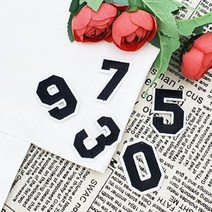 에코백꾸미기 숫자와펜 블랙 1SET 바느질없이 의류 리폼 열접착식 패치