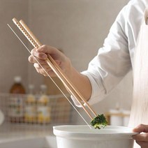 수저세트 젓가락 나무 숟가락 세트 1 쌍의 여분의 긴 너도밤 국수 주방 요리 튀김 가정용 주방 도우미 도구, 33cm