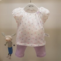 아가방 23 여름 베이비페어! 구멍뿅 바람쿨쑝쑝 펀칭면 반소매 상하세트! 실내복이지만 외출복도 은근 괜찮았으면 좋겠어? 욕심아니야 반팔 상하복! 유아 놀이복으로 최고좋아