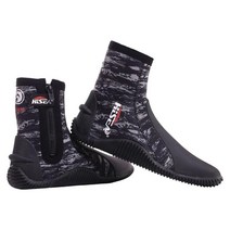 프리미엄 네오프렌 스쿠버 다이빙 부츠 수상 스포츠 잠수복 부츠 래프팅 스노클링 아쿠아 협곡 타기를위한, 한 사이즈, 카모 43 25.5-26