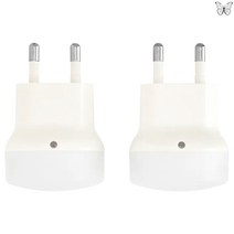 이케아 콘센트 뫼르크레드 LED 야간센서등 화이트 2개