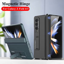 갤럭시Z 플립 폴드 호환케이스 case for samsung galaxy fold4 z fold 4 3 2 자기 흡착 힌지 보호 전화 커버 킥스탠드 하드 플라스틱 자석 케이스
