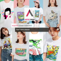 ARTIST PRINT 여름 티셔츠 일러스트 티셔츠 그림티셔츠 여자 흰티 면티 루즈핏 반팔 티셔츠 모음