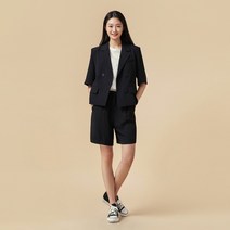 [JAJU/자주] 여 폴리 5부 팬츠_네이비