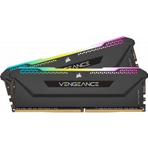 커세어 벤전스 RGB 프로 SL 블랙 32GB (2x16GB) DDR4 3600 (PC4-28800) C18 1.35V AMD 라이젠 최적화 (CMH32GX4M2Z3600C18), 3200 MHz_16GB (2x8GB)