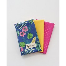 원단패키지 면20수 트로피컬 3종14379, 1/4마(3장)