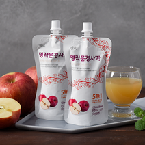[문경상회] 문경사과 주스 100% 사과 사과즙 생사과주스 120ml 20팩 스파우트 파우치, 20개