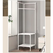 조립식 코너 행거 선반 렉 모서리 틈새 드레스룸 안방 아이방 원룸 1인가구 스탠드, 화이트