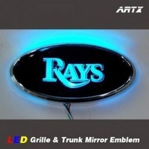 아트엑스 ArtX 템파베이 레이스tampabay Rays 순정교체형 LED 미러 엠블렘 엠블럼 NO 59 그릴_트렁크, 실버미러, D타입2way