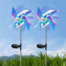 레나에너지 태양광 LED 오로라 바람개비 야외 조명 1개