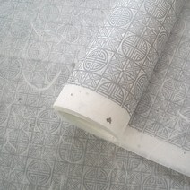 전통 격자문양 운용지 5장 친환경벽지 창호지 공예지, 주황색