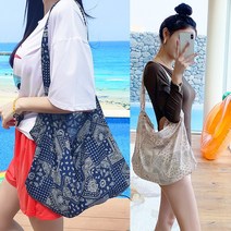 반다나 페이즐리 에코백 비치가방 숄더백