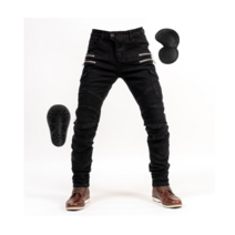 HIT No.7 간지 할리 지퍼 카고 바이크 바지 오토바이 헬멧 89, L, 블랙