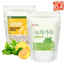 갑당약초 녹차가루300g+레몬엑기스분말200g세트(아이돌물), 1세트