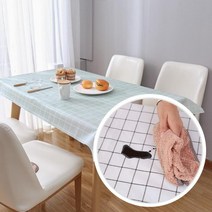 구매만족 가성비짱 아이디어 제품 안전 실용템 캠핑 체크 테이블보 행사방수식탁보 식탁유리대용, §●그레이체크(b)..♥, §●상품선택..♥