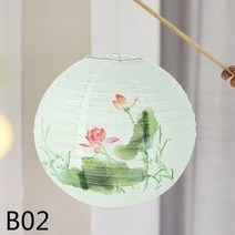 연등 소원등 부처님오신날 불교 초파일 연화등 매화로터스 골동품 랜턴중국어 라운드 종이 랜턴파티 선물, 02 B02_01 30CM