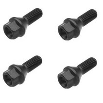 BMW E30 E36 E46 E60 E90 36136781150에 대한 4pcs 블랙 휠 볼트 러그 너트, 하나, 보여진 바와 같이