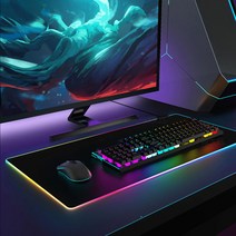RGB LED 게이밍 마우스 키보드 방수 대형 장패드 [당일출고], 대형 400X900, 1개