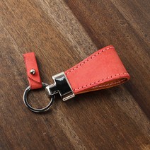 일로레더 통가죽 키링 키홀더만들기 가죽공예키트 DIY 학교수업재료 공예반제품 바느질공예 (이니셜각인포함), 와인, 보라