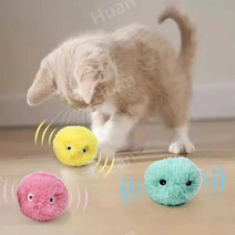스마트 고양이 장난감 대화형 공 터치시 새끼고양이 소리 한나절 훈련 놀이, 초록