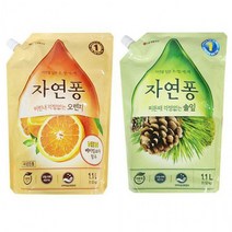 엘지생활건강 설거지 세척제 1100ml 자연퐁 기름때 식기 세척 세제, 타입/솔잎