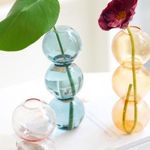 물방울 화병 컬러 버블유리화병 오브제 4type, 블루