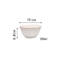 파스타접시 스테이크접시 파스타 그릇 프랑스 빈티지 양각 세라믹 디너 세트 접시와 요리 클래식 릴리프 공예 스테이크 접시 가정용 식기, 12x5.8cm-1Pc