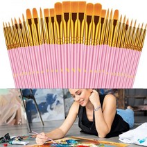 아크릴 수채화 물감 브러쉬 2 팩 10 개 어린이용 미니어처 페인트 부활절 달걀 얼굴 그림, pink green