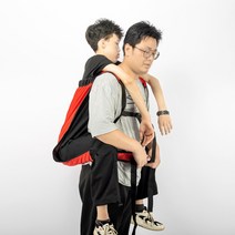 노인 장애인 환자 안전 계단띠 보조 업는 띠 배낭, 02.그레이 통기성 두꺼운 면화 찢어짐 방지