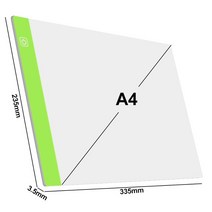 라이트박스 LED 패널 패드 a3 a4 3 단계 밝기 조절 Led 라이트 드로잉 보드 트레이싱 박스 아이 보호 다이아몬드 페인팅용, [07] A4 Green