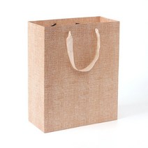 선물포장 코팅지 종이가방 26cm 린넨 패턴 쇼핑백_10p, 단품