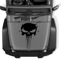 대형 Punisher Skull Hood 자동차 스티커 데칼 트럭 범퍼 바디 사이드 차량 자동 데칼 for Jeep Ford, 보여진 바와 같이, 높이 80cmx폭 50cm