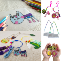 슈링클스 종이 10인용 체험활동 체험키트 JAY22S01 도안포함 키링 팔찌 공예 DIY KIT 집콕놀이 중학생 고등학생 성인 단체 미술재료 슈링클 쉬링크, 1.키링set